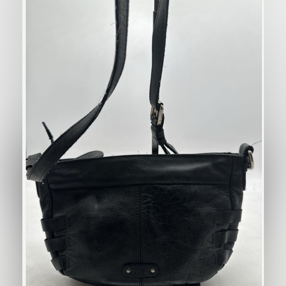🛑 1 hour sale. Frye, Black Leather Crossbody Bag w/ Buckle Details, lovely - Picture 5 of 9